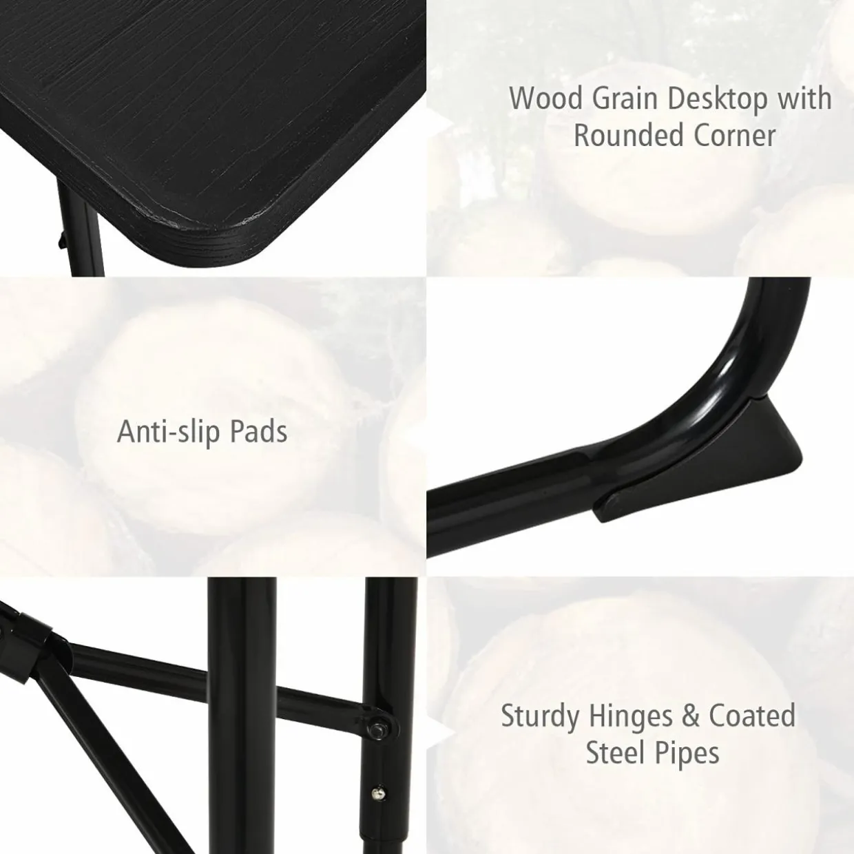 Tangkula Folding Picnic Table with 2 Benches
