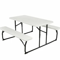 Tangkula Folding Picnic Table with 2 Benches