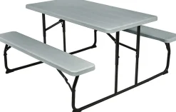 Tangkula Folding Picnic Table with 2 Benches