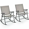 Tangkula Folding Rocking Chair Set of 2