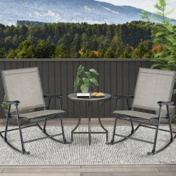 Tangkula Folding Rocking Chair Set of 2