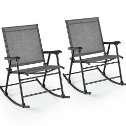 Tangkula Folding Rocking Chair Set of 2