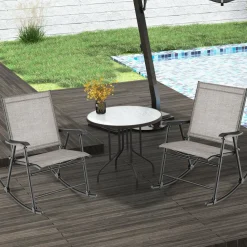 Tangkula Folding Rocking Chair Set of 2