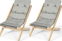 Tangkula Folding Sling Chair, Outdoor Wood Portable Beach Chair