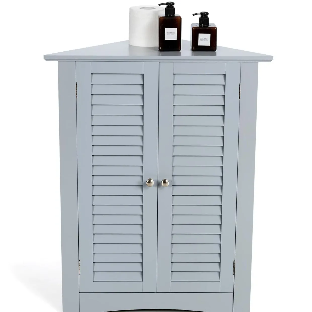 Tangkula Freestanding Floor Cabinet Organizer for Kitchen Living Room Bathroom