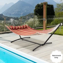 Tangkula 11FT Double Hammock, Heavy Duty Outdoor Hammock with Curved Spreader Bars