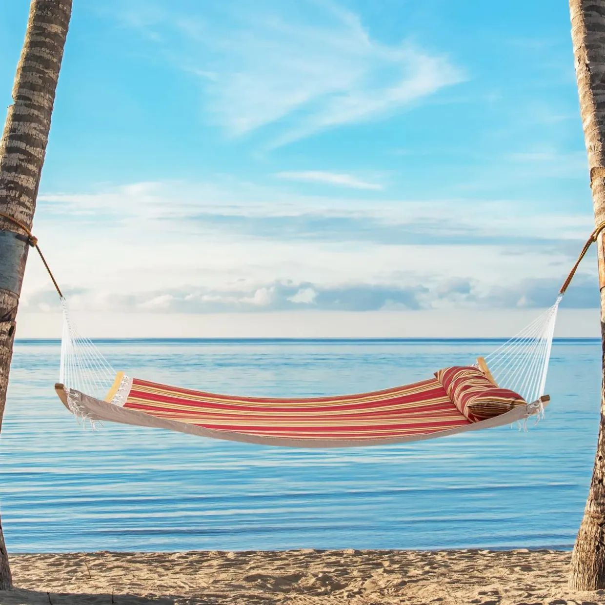 Tangkula 11FT Double Hammock, Heavy Duty Outdoor Hammock with Curved Spreader Bars