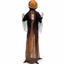 Tangkula 5.6FT Halloween Animated Standing Pumpkin Scarecrow