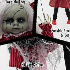 Tangkula 2.8FT Halloween Animatronic Roaming Creepy Doll