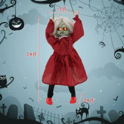 Tangkula 2.8FT Halloween Animatronic Roaming Creepy Doll