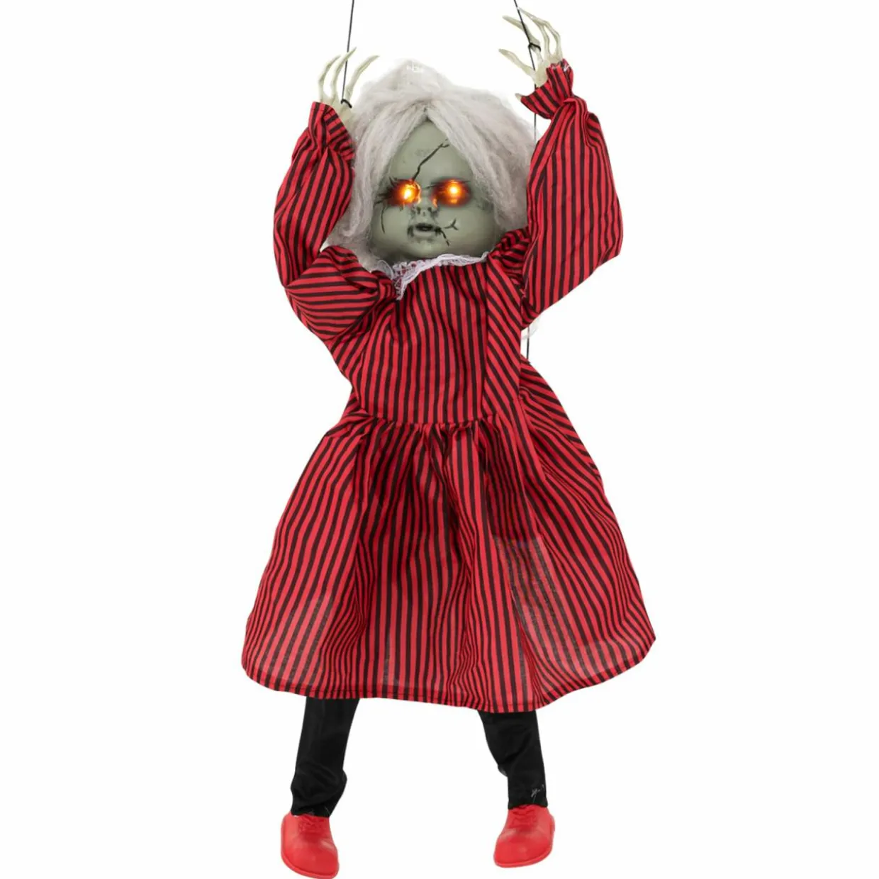 Tangkula 2.8FT Halloween Animatronic Roaming Creepy Doll