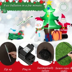 Tangkula 6.5FT Inflatable Christmas Decoration