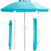 Tangkula 6.5ft Outdoor Beach Umbrella with Sand Anchor