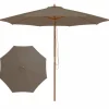 Tangkula 10FT Patio Umbrella, Outdoor Table Market Umbrella w/8 Wooden Ribs