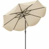 Tangkula 9Ft Patio Umbrella, Outdoor Umbrella with Crank Handle, Push Button Tilt, 2-Tier Beach Umbrella with Sun-Protective Canopy