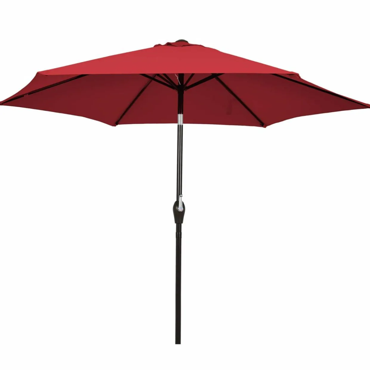 Tangkula 9FT Patio Umbrella, Outdoor Market Table Umbrella with Push Button Tilt Adjustment, Crank & 6 Sturdy Ribs for Garden