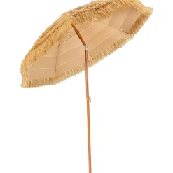 Tangkula 6.5ft Thatched Tiki Umbrella, Hawaiian Style Beach Patio Umbrella with Adjustable Tilt