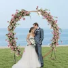 Tangkula 7.4FT Wedding Arch, Round Wooden Arch for Wedding Ceremony