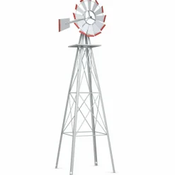 Tangkula 8FT Windmill Yard Garden Metal Ornamental