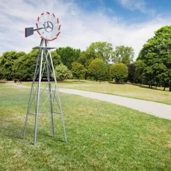 Tangkula 8FT Windmill Yard Garden Metal Ornamental
