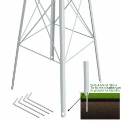 Tangkula 8FT Windmill Yard Garden Metal Ornamental