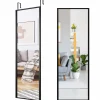 Tangkula Full Length Door Mirror Wall Mirror, 42''x 14'' Over The Door Mirror with 2 Sets of Height Adjusting Hanging Hooks