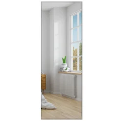 Tangkula Full Length Mirror Wall Mounted , 43 x 15 Inch Rectangle Frameless Mirror w/Beveled Edge, Wall Dressing Mirror