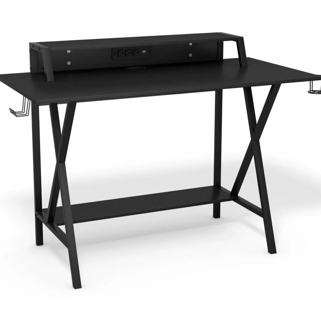 Tangkula Gaming Desk and Chair Set, Ergonomic E-Sport Gamer Desk & Racing Chair Set w/Cup Holder