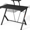 Tangkula Gaming Desk, E-Sport Gaming Workstation, Multifunctional Computer Desk Gamer Desk
