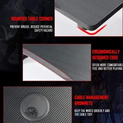 Tangkula Gaming Desk, Z Shaped Ergonomic Gaming Computer Desk