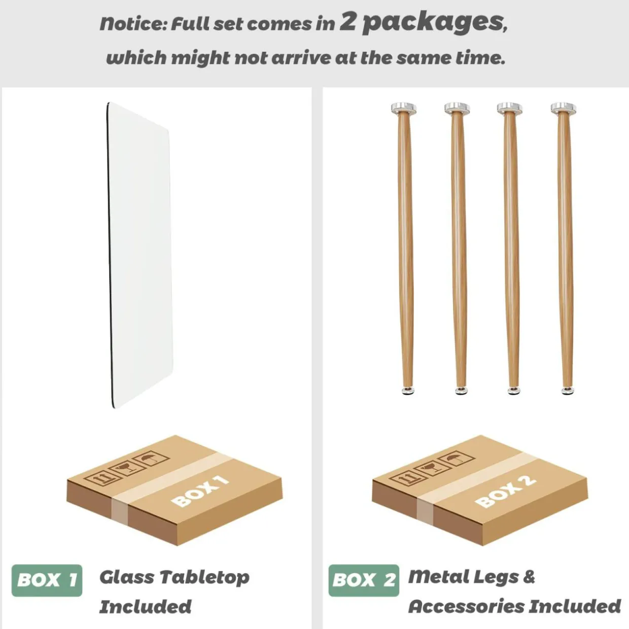 Tangkula Glass Dining Table, Modern Rectangular Table