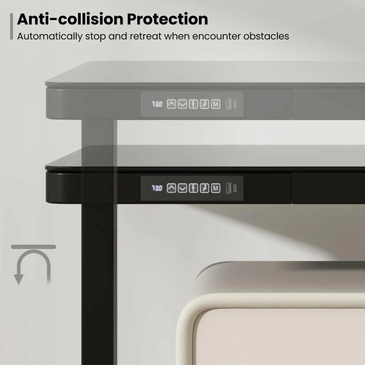 Tangkula Glass Standing Desk with Drawer, 48” x 24” Height Adjustable Electric Stand Up Desk with Tempered Glass Top