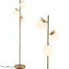 Tangkula 3-Globe Floor Lamp, Modern Freestanding Lamp