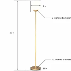 Tangkula Globe Floor Lamp, Mid Century Modern Standing Lamp with Acrylic Lampshade (Gold)