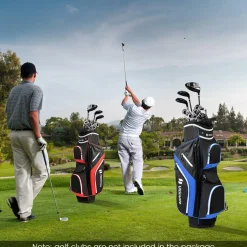 Tangkula Golf Cart Bag with 14 Way Top Dividers, Lightweight Golf Club Cart Bag with 9 Pockets