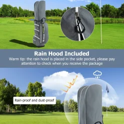 Tangkula Golf Cart Bag with 15 Way Top Dividers, Portable Golf Carry Bag for Men & Women
