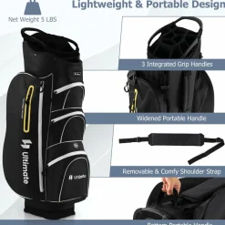 Tangkula Golf Cart Bag with 15 Way Top Dividers, Portable Golf Carry Bag for Men & Women