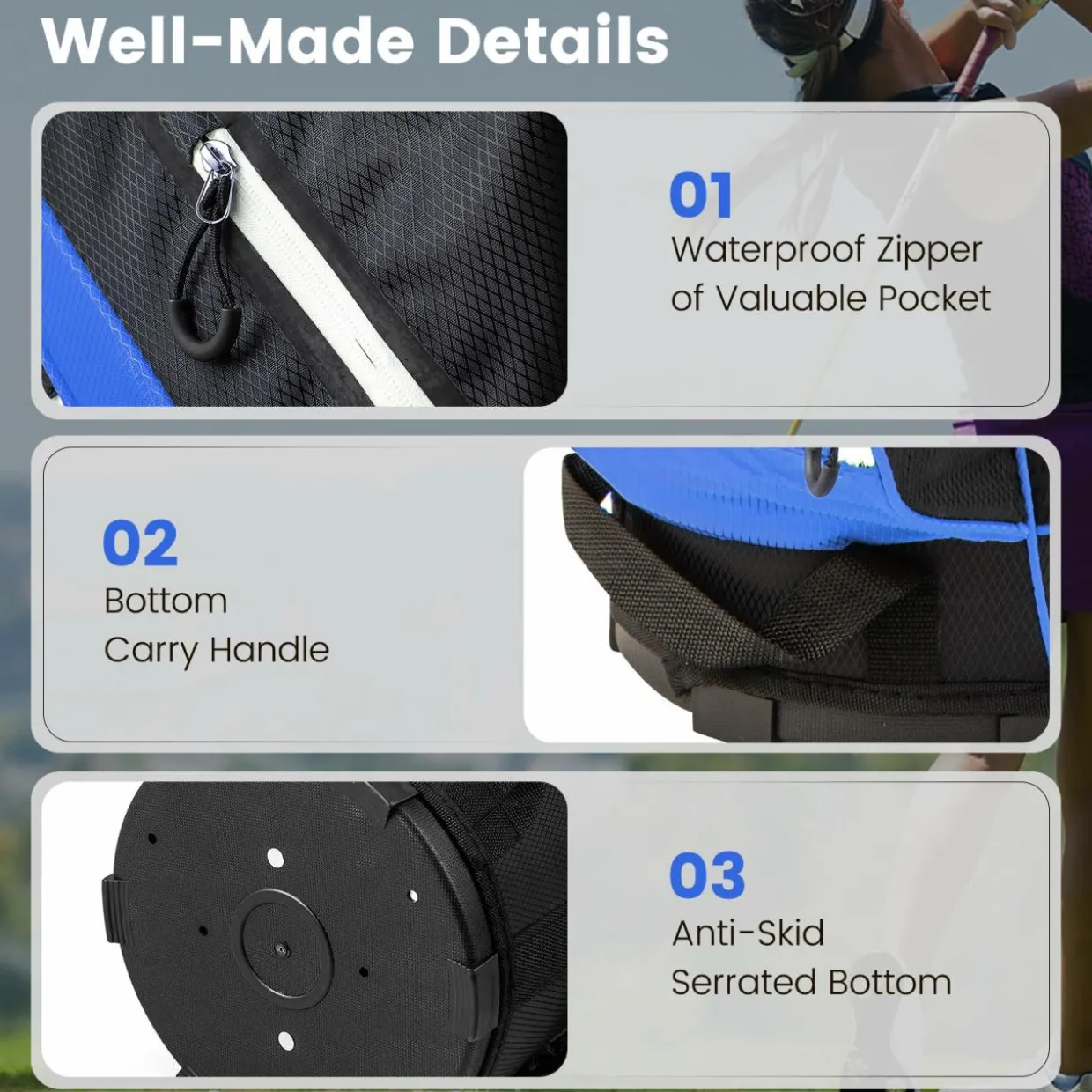 Tangkula Golf Cart Bag with 14 Way Top Dividers, Lightweight Golf Club Cart Bag with 9 Pockets