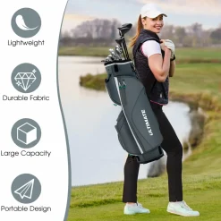 Tangkula Golf Cart Bag with 14 Dividers, Lightweight Golf Cart Bag