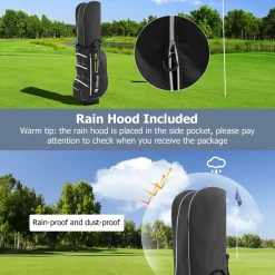 Tangkula Golf Cart Bag with 15 Way Top Dividers, Portable Golf Carry Bag for Men & Women