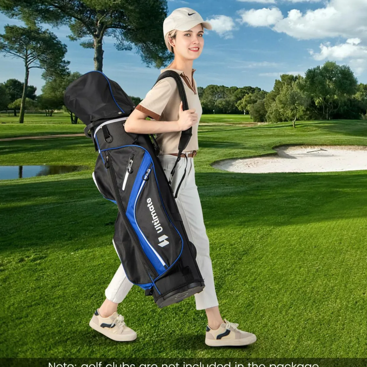 Tangkula Golf Cart Bag with 14 Way Top Dividers, Lightweight Golf Club Cart Bag with 9 Pockets