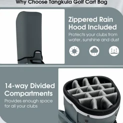 Tangkula Golf Cart Bag with 14 Dividers, Lightweight Golf Cart Bag