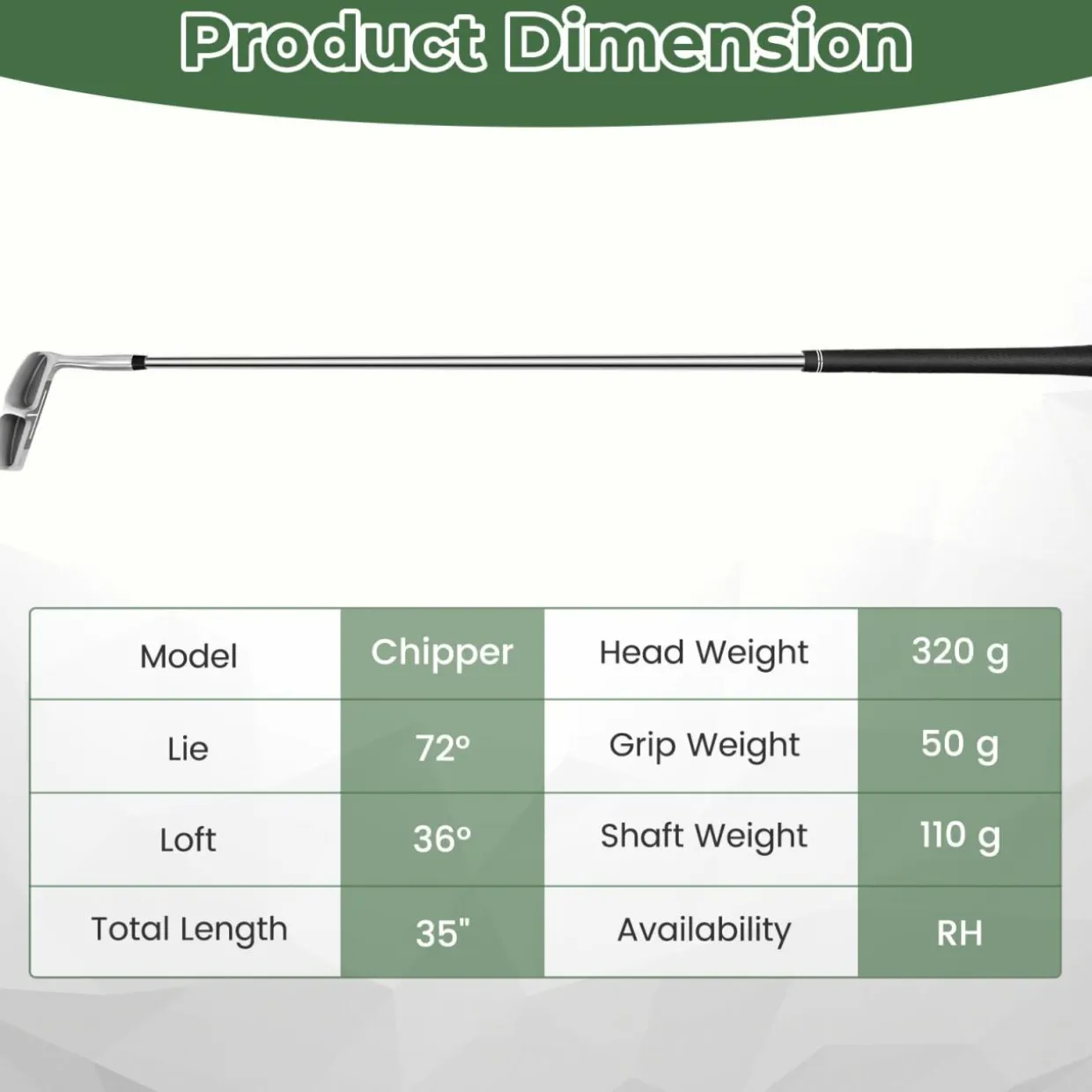 Tangkula Golf Chipper Club Right Hand