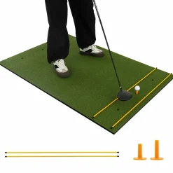Tangkula Golf Hitting Mat, Artificial Turf Mat for Indoor/Outdoor Golf Practice