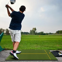 Tangkula Golf Hitting Mat, Artificial Turf Mat for Indoor/Outdoor Golf Practice
