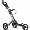 Tangkula Golf Push Cart, Lightweight Aluminum Collapsible Golf Pull Cart, 3 Wheels Push & Pull Golf Cart Trolley with Foot Brake