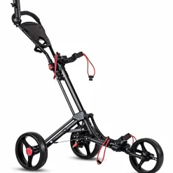Tangkula Golf Push Cart, Lightweight Aluminum Collapsible Golf Pull Cart, 3 Wheels Push & Pull Golf Cart Trolley with Foot Brake