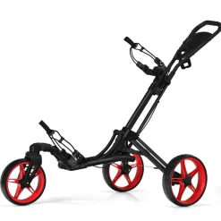 Tangkula Golf Push Cart with 360 Rotating Front Wheel, Aluminum Collapsible 3 Wheels Golf Pull Cart, Golf Trolley w/Elastic Strap