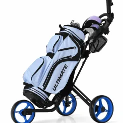 Tangkula Golf Push Pull Cart, Lightweight Aluminum Collapsible 3 Wheels Golf Push Cart