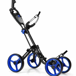Tangkula Golf Push Pull Cart, Lightweight Aluminum Collapsible Golf Push Cart with 4 Wheels